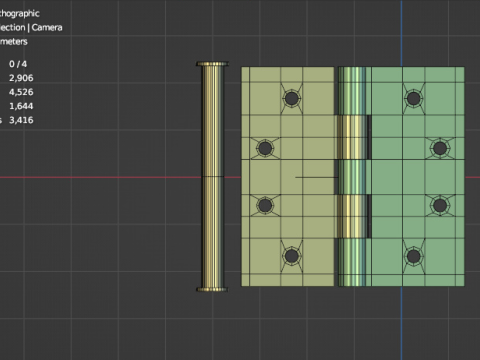 Door hinge 3D मॉडल