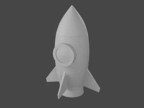 Cohete minimalista Modelo 3D