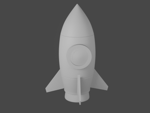 Rocket minimalist 3D Модель