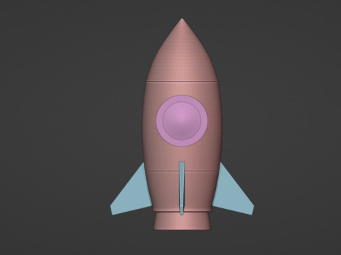 Rocket minimalist 3D Модель