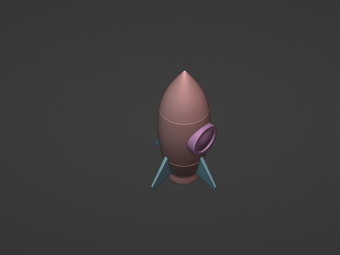 Rocket minimalist 3D Модель