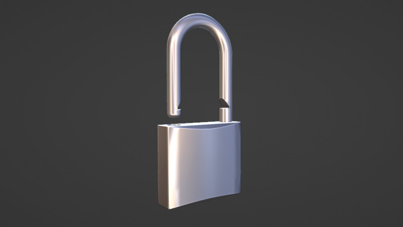 Padlock 3D Model .c4d .max .obj .3ds .fbx .stl .blend 