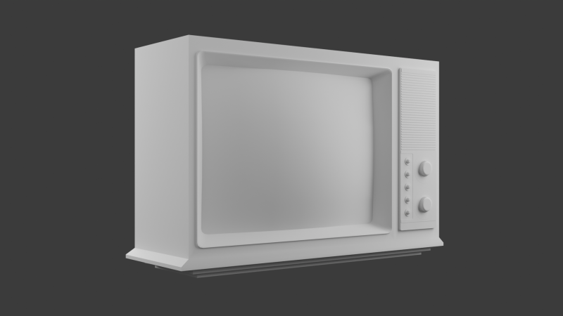 Older TV 3D Model .c4d .max .obj .3ds .fbx .stl .blend 