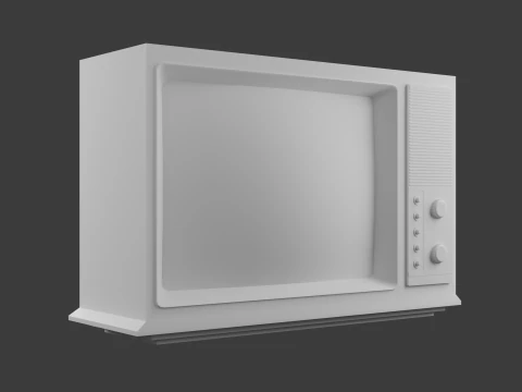 Televisor antiguo Modelo 3D