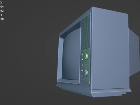 Televisore pi&ugrave; vecchio Modello 3D