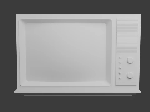 Televisore pi&ugrave; vecchio Modello 3D