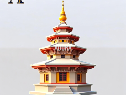 Breathtaking Multilayered Pagoda - Intricate Buddhist Temple Model 3D-Druckmodell