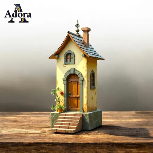 COZY COTTAGE HOUSE - 3D PRINTABLE MODEL FOR MINIATURES DIORAMAS 3D Print Model .c4d .max .obj .3ds .fbx .stl .blend