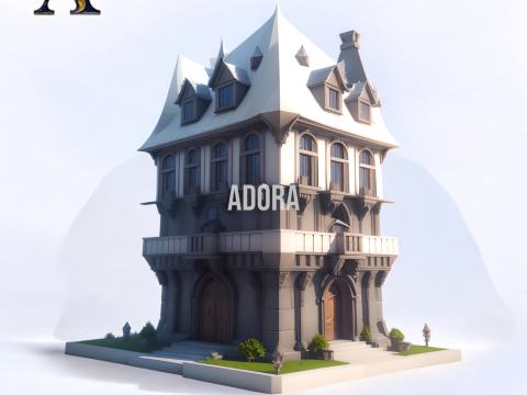 Victorian gothic house for printing 3D-Druckmodell