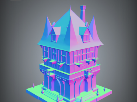 Victorian gothic house for printing 3D Print Model