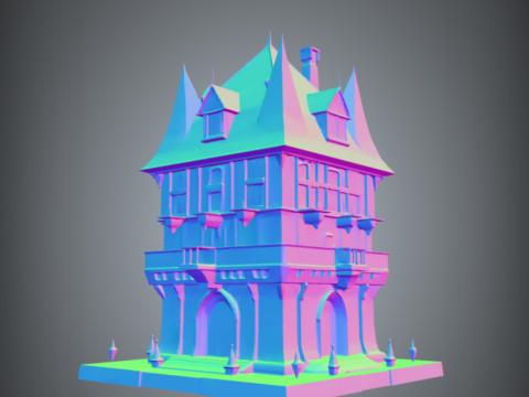 Victorian gothic house for printing 3D Print Model