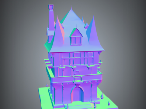 Victorian gothic house for printing 3D Print Model