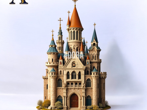 Fairytale castle for diorama and tabletop decor 3D-Druckmodell