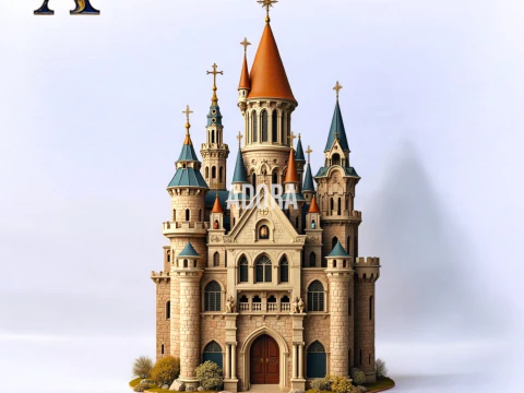 Castelo de conto de fadas para diorama e decora&ccedil;&atilde;o de mesa Modelo de Impressão 3D