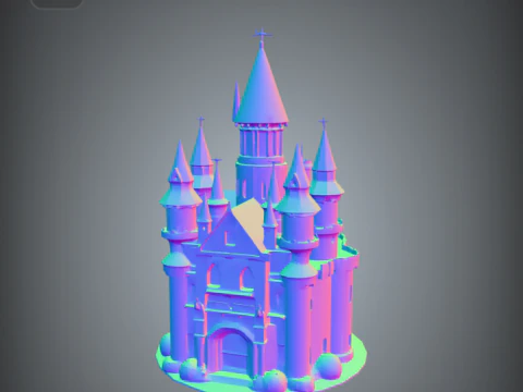 Fairytale castle for diorama and tabletop decor 3D Print Model