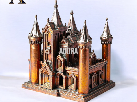 Intricate gothic castle for tabletop and decor 3D-Druckmodell