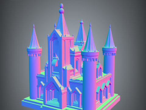 Intricate gothic castle for tabletop and decor 3D Print Model