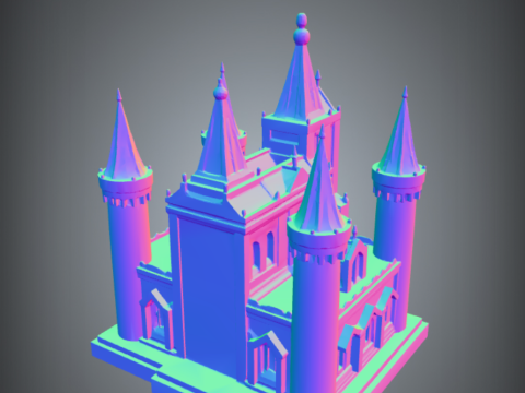 Intricate gothic castle for tabletop and decor 3D Print Model