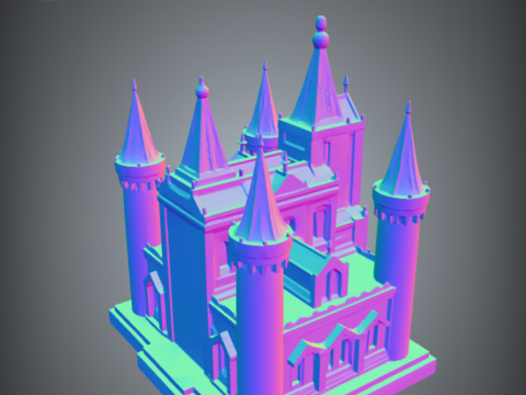Intricate gothic castle for tabletop and decor 3D Print Model