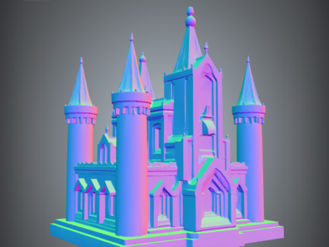 Intricate gothic castle for tabletop and decor 3D Print Model