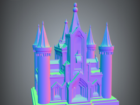 Intricate gothic castle for tabletop and decor 3D Print Model