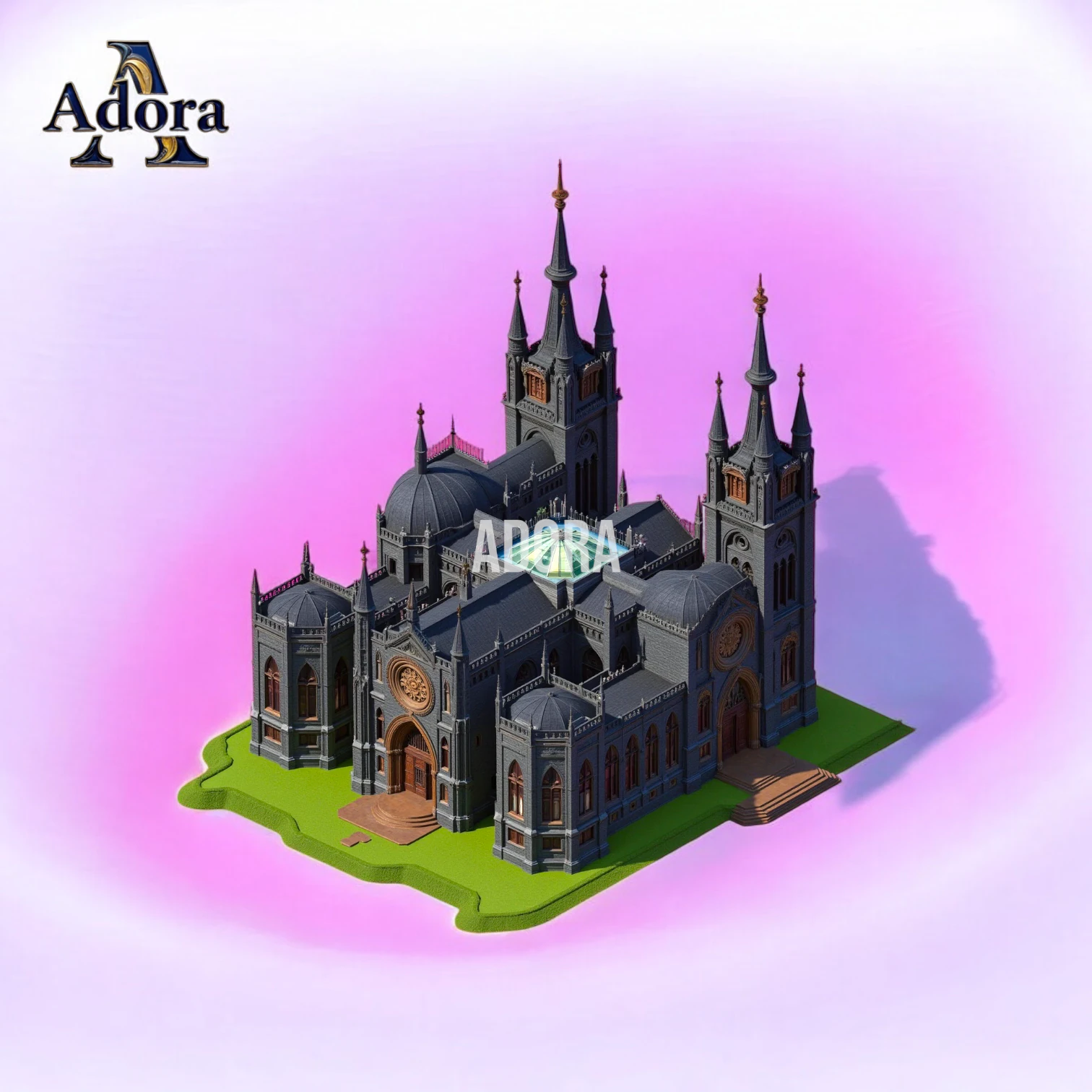 Gothic cathedral for dioramas and tabletop gaming 3D Print Model .c4d .max .obj .3ds .fbx .stl .blend 