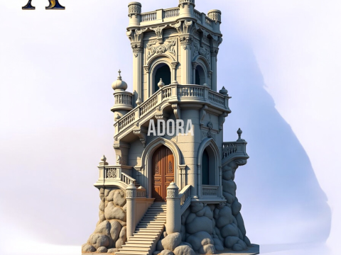 Ornate fantasy tower 3D Print Model