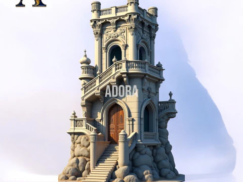 Ornate fantasy tower 3D Print Model