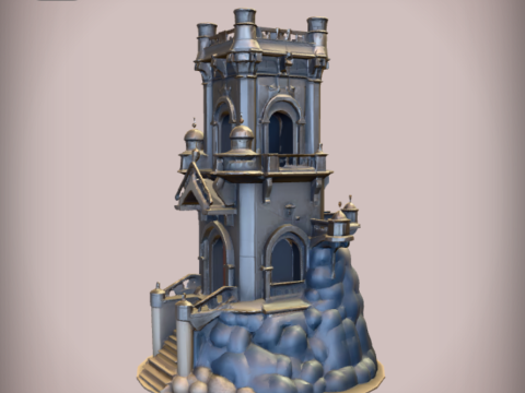 Ornate fantasy tower 3D Print Model