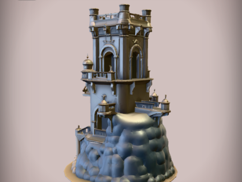 Ornate fantasy tower 3D Print Model