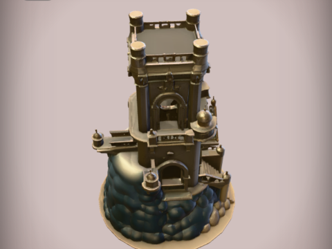 Ornate fantasy tower 3D Print Model