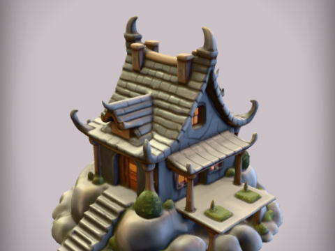 Cozy Fantasy Cottage 3D Printable Model 3D Print Model
