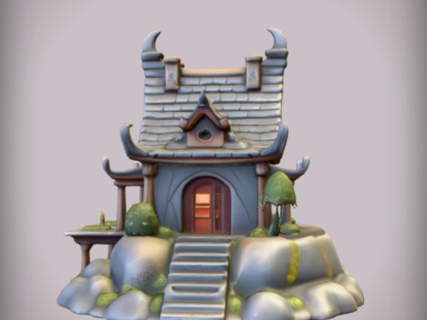 Cozy Fantasy Cottage 3D Printable Model 3D Print Model