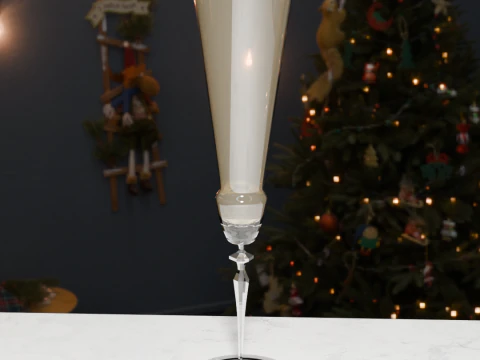 Glass of champagne 3D Model