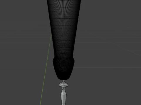 Glass of champagne 3D Model