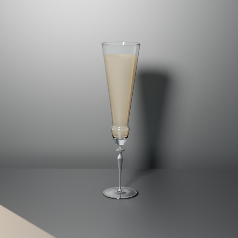 Glass of champagne 3Dモデル .c4d .max .obj .3ds .fbx .stl .blend 