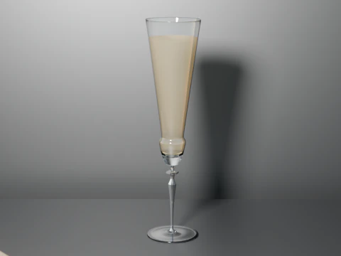 一杯香槟 3D 模型