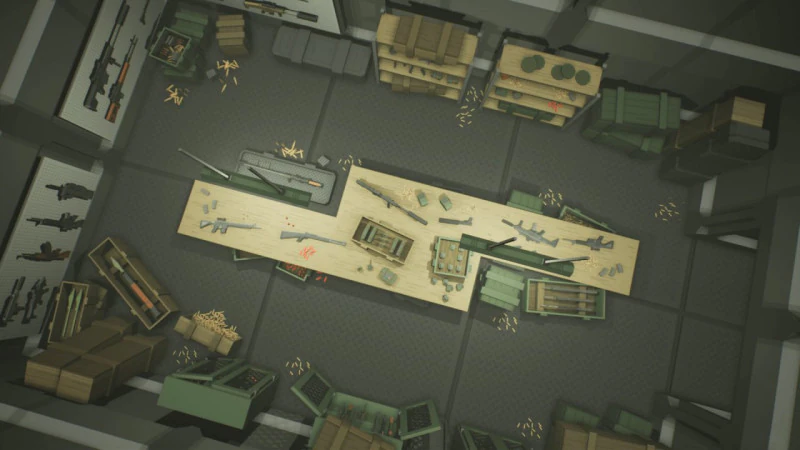 Conjunto de armas de arsenal militar Low Poly Modelo 3D .c4d .max .obj .3ds .fbx .stl .blend 