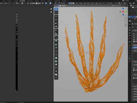 Human hand made out of lines Unrolling growing animation 3D Model