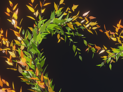 Growing Tree in a shape of Heart Unrolling growing animation Love symbol 3Dモデル
