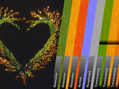 Growing Tree in a shape of Heart Unrolling growing animation Love symbol 3Dモデル