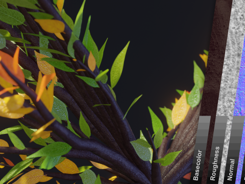 Growing Tree in a shape of Heart Unrolling growing animation Love symbol 3Dモデル