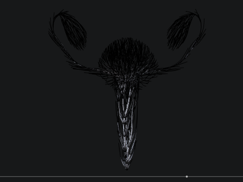 Human Uterus Reproductive Female System made out of lines Unrolling growing animation 3Dモデル