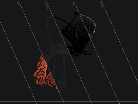 Human Tescticles Reproductive Male System made out of lines Unrolling growing animation 3D Модель