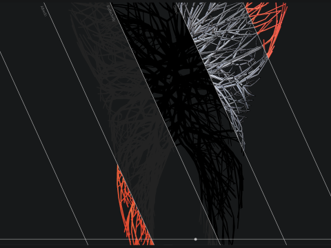 Human tooth made out of lines Unrolling growing animation 3Dモデル