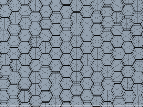 Abstract Hexagon grid seamless loop animation 1 10s 300 frames 3Dモデル