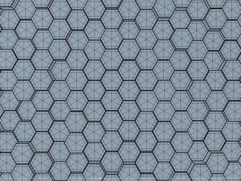 Abstract Hexagon grid seamless loop animation 1 10s 300 frames 3D Model