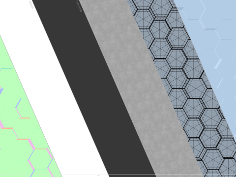 Abstract Hexagon grid seamless loop animation 1 10s 300 frames 3Dモデル