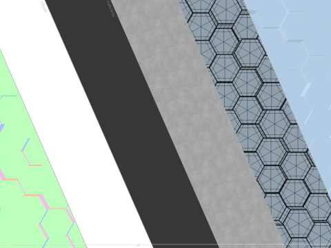 Abstract Hexagon grid seamless loop animation 1 10s 300 frames 3D Model