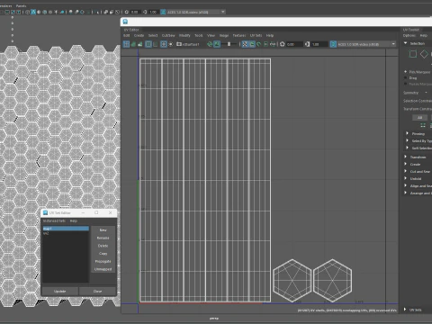 Abstract Hexagon grid seamless loop animation 1 10s 300 frames 3D Model